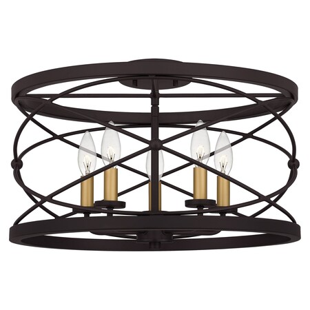 Quoizel Potts 5-Light Palladian Bronze Semi-Flush Mount PTT1719PN